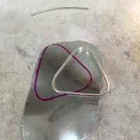 cutting a backplate for the triangular pendant