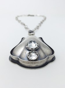 Louise Locket - sterling silver spoon, sterling silver, white topaz