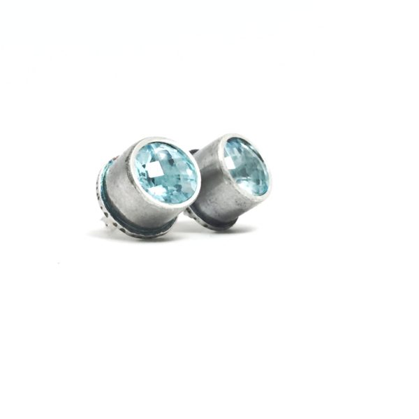 Fancy Studs with Blue Topaz